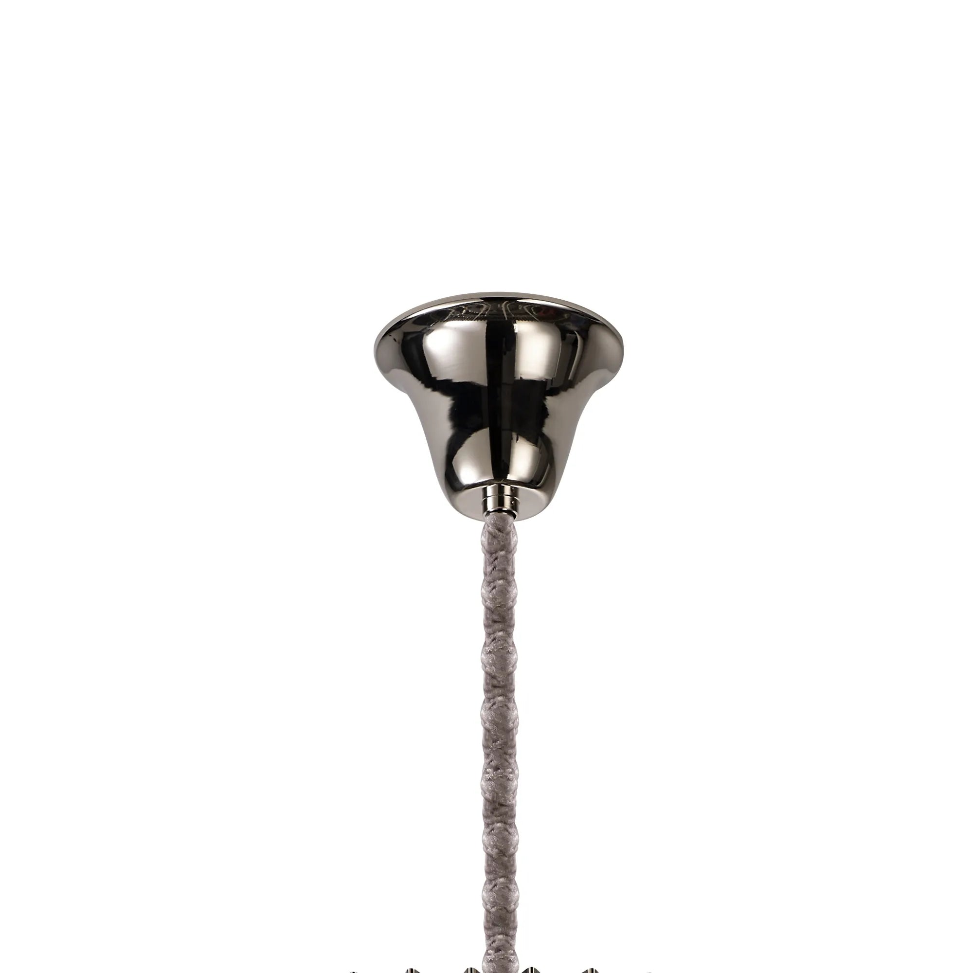 Cedar 96cm 5-Tier Pendant 23 Light - Polished Nickel & Smoked
