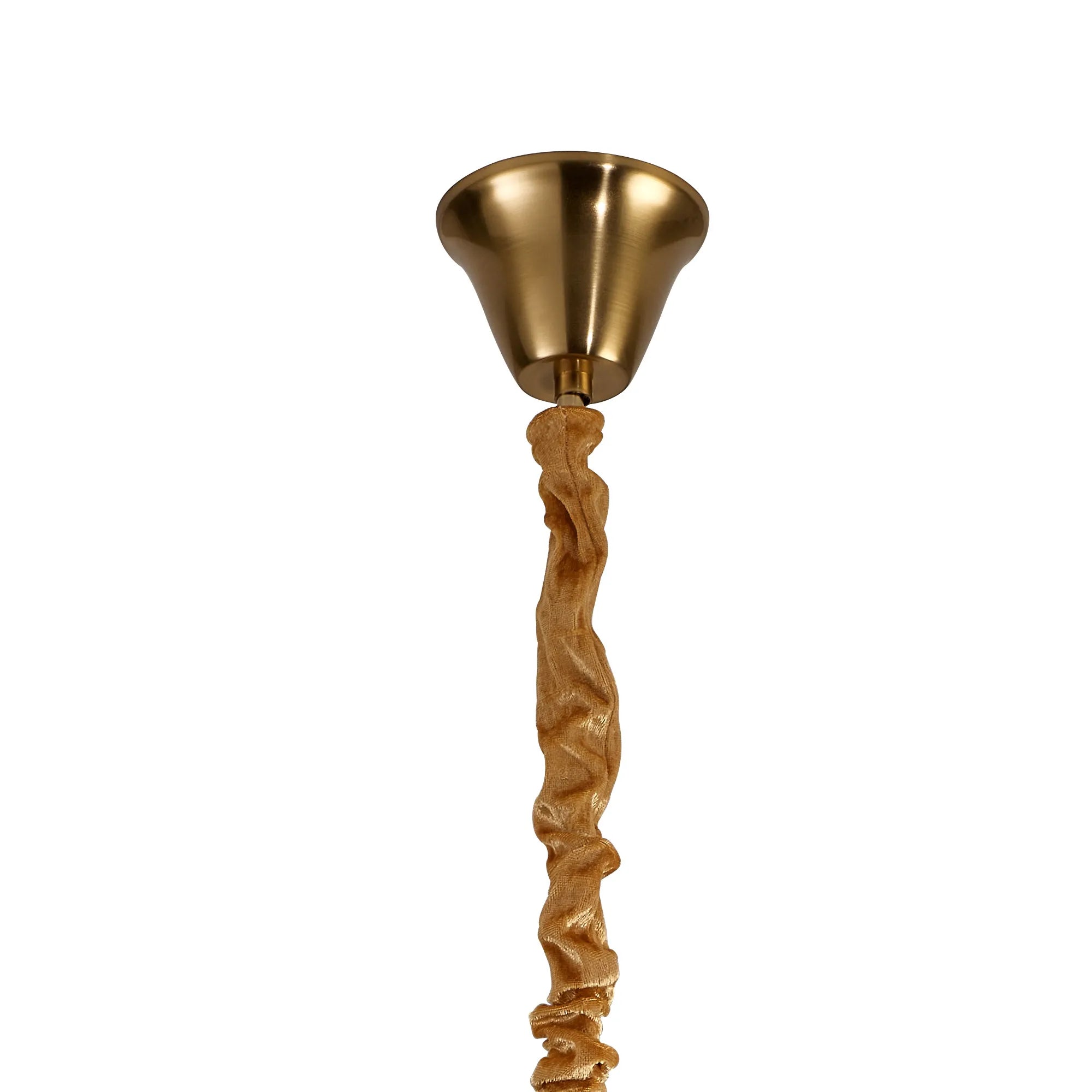 Cedar 45cm Pendant Round 5 Light - Brass & Cognac