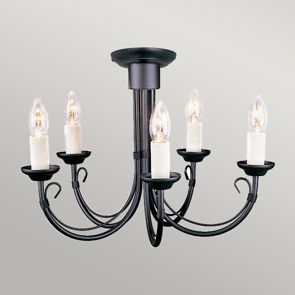 Elstead Chartwell 5 Light Chandelier - Black