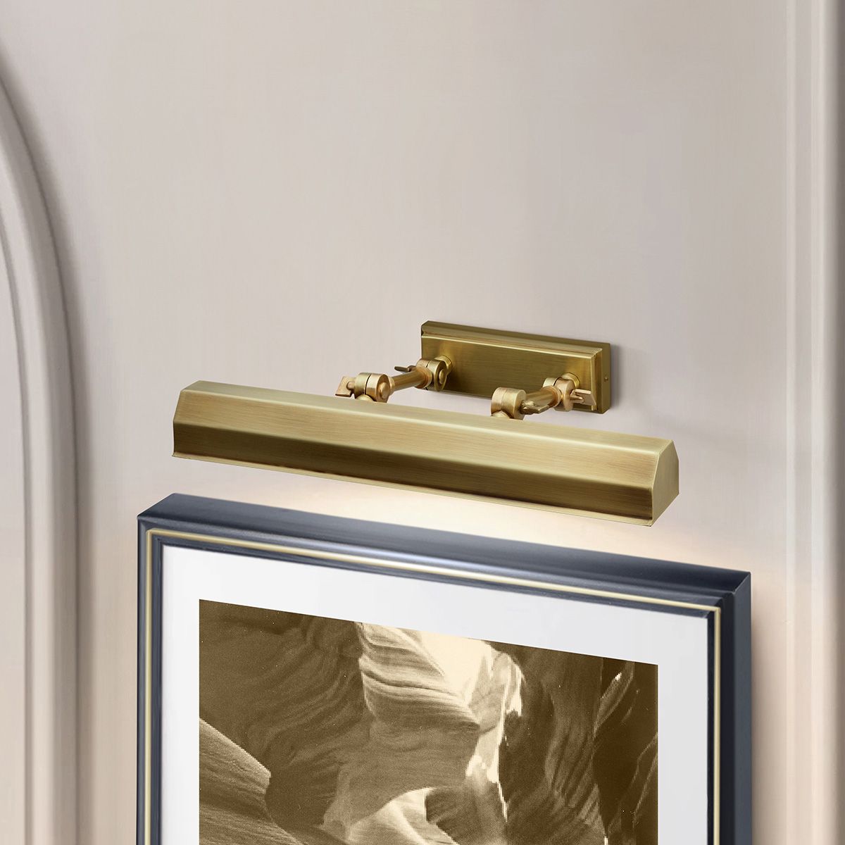 Elstead Chawton Medium Picture Light - Aged Brass