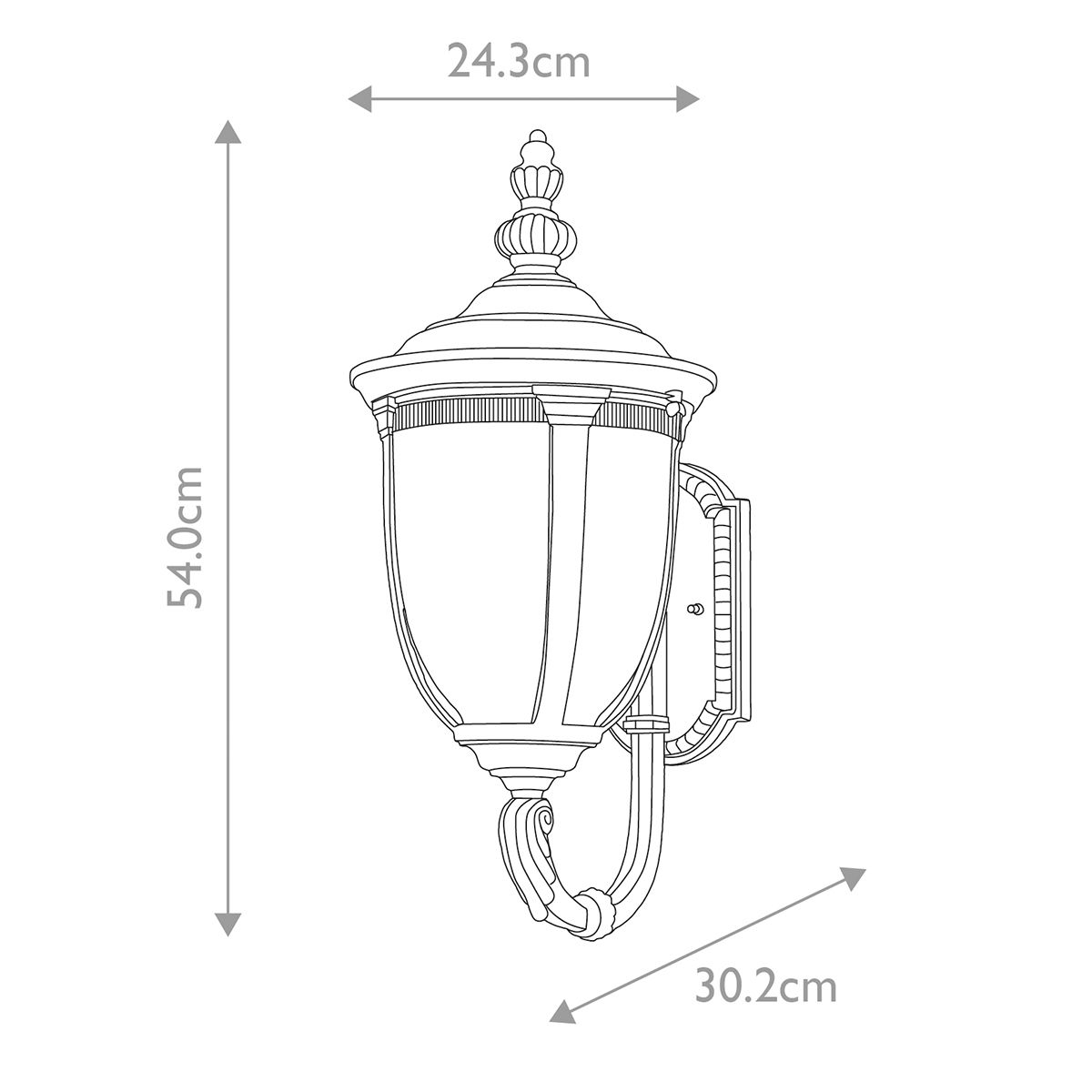 Elstead Cleveland Single Medium Up Wall Lantern - Weathered Bronze