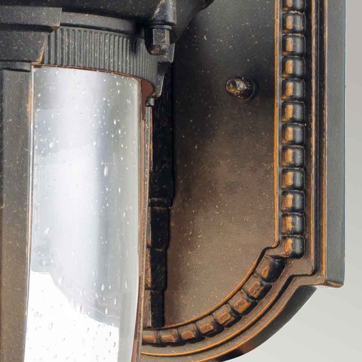 Elstead Cleveland Single Medium Down Wall Lantern - Weathered Bronze