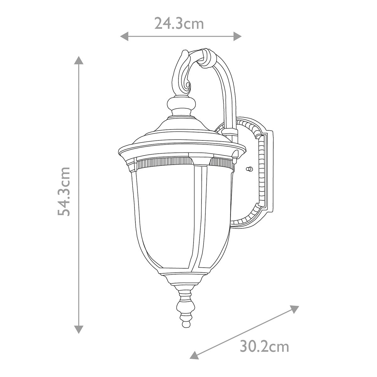 Elstead Cleveland Single Medium Down Wall Lantern - Weathered Bronze