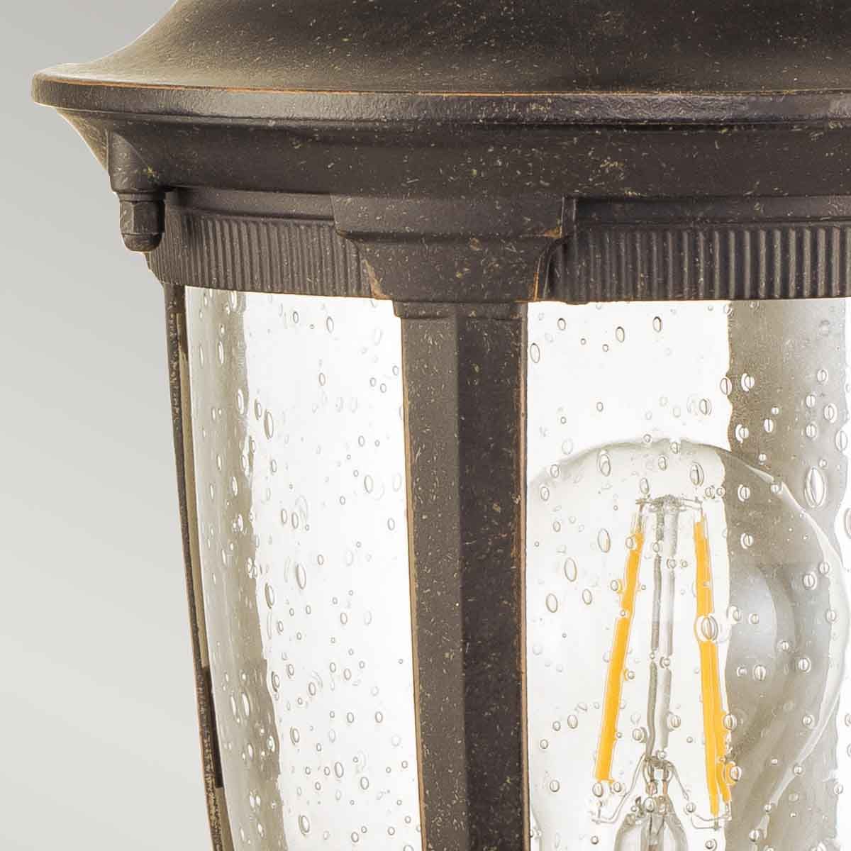 Elstead Cleveland Single Small Pedestal Lantern - Weathered Bronze