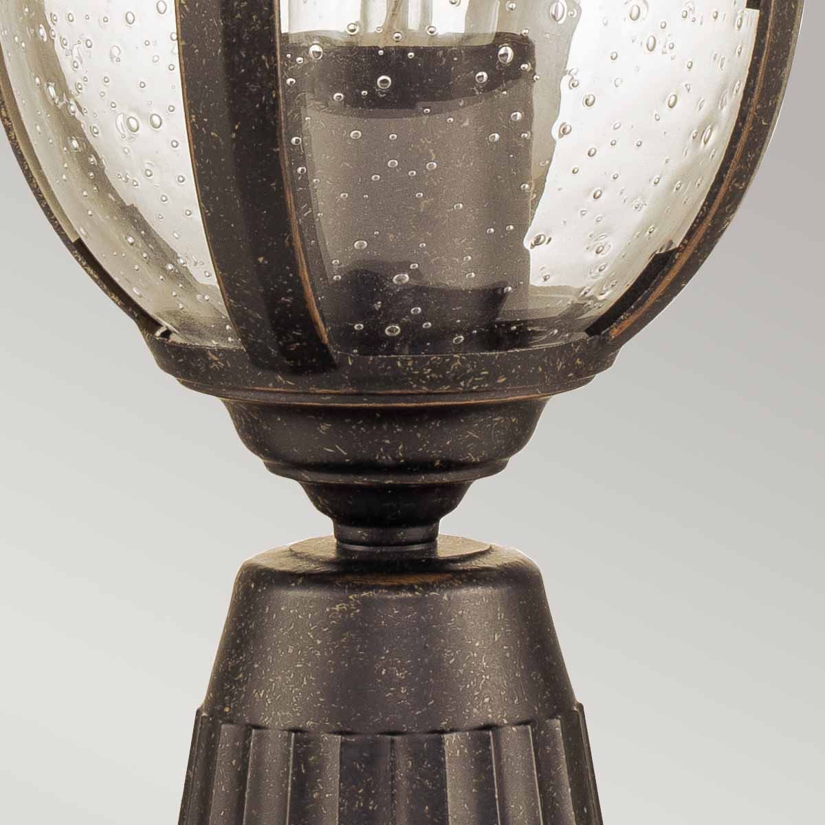 Elstead Cleveland Single Small Pedestal Lantern - Weathered Bronze