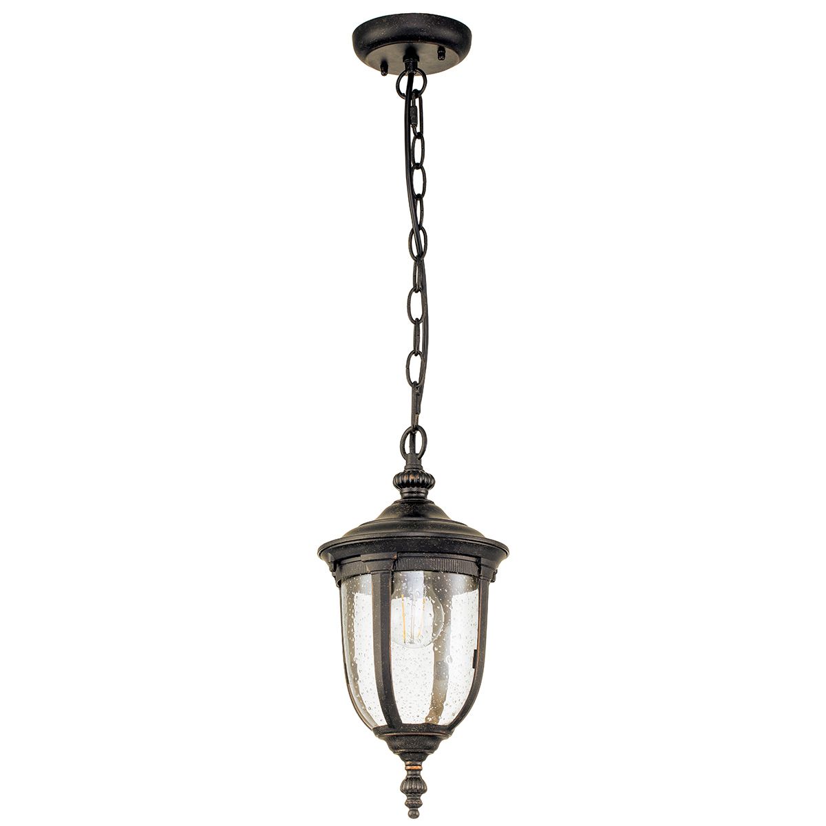 Elstead Cleveland Single Small Chain Lantern - Weathered Bronze