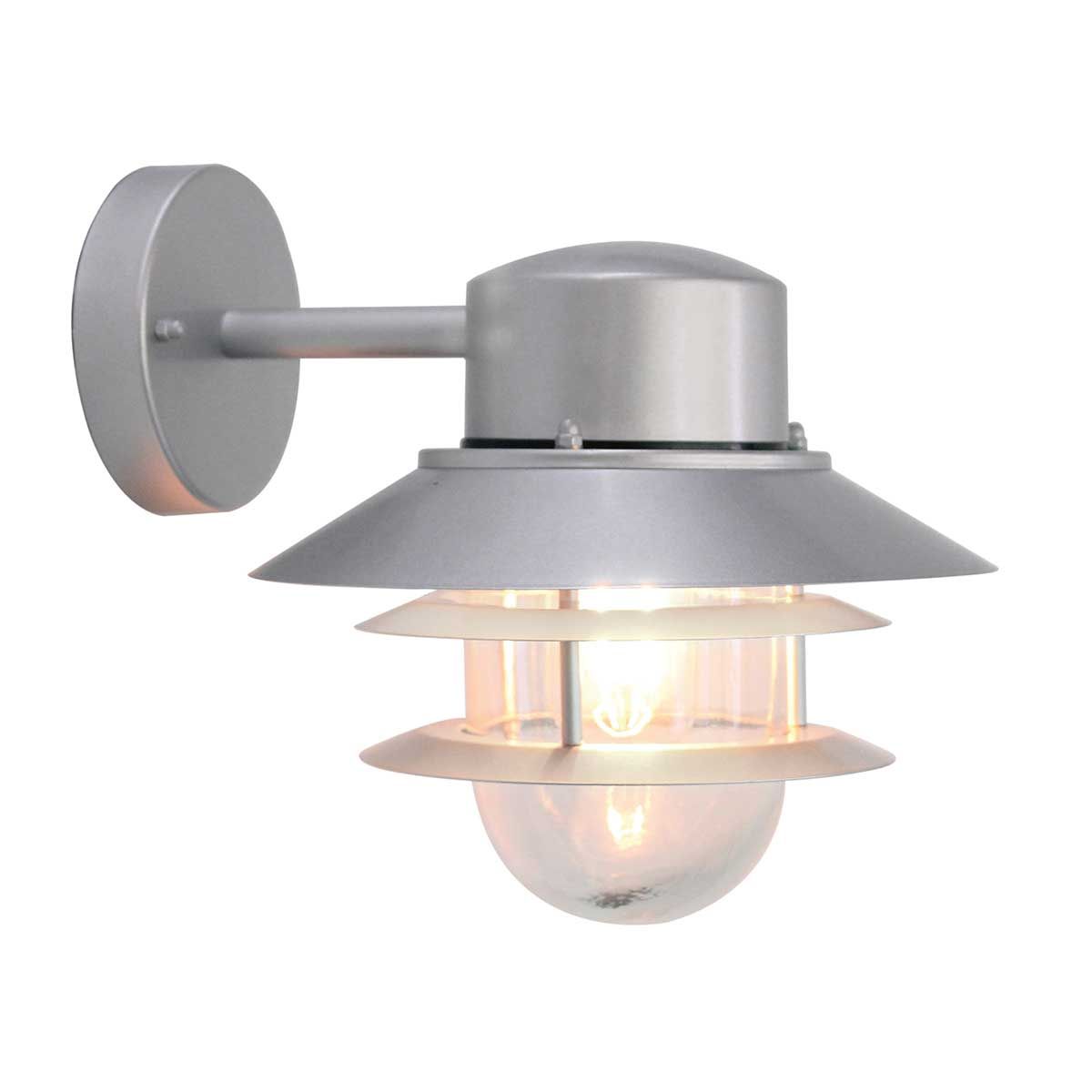 Elstead Copenhagen Single Wall Lantern - Silver