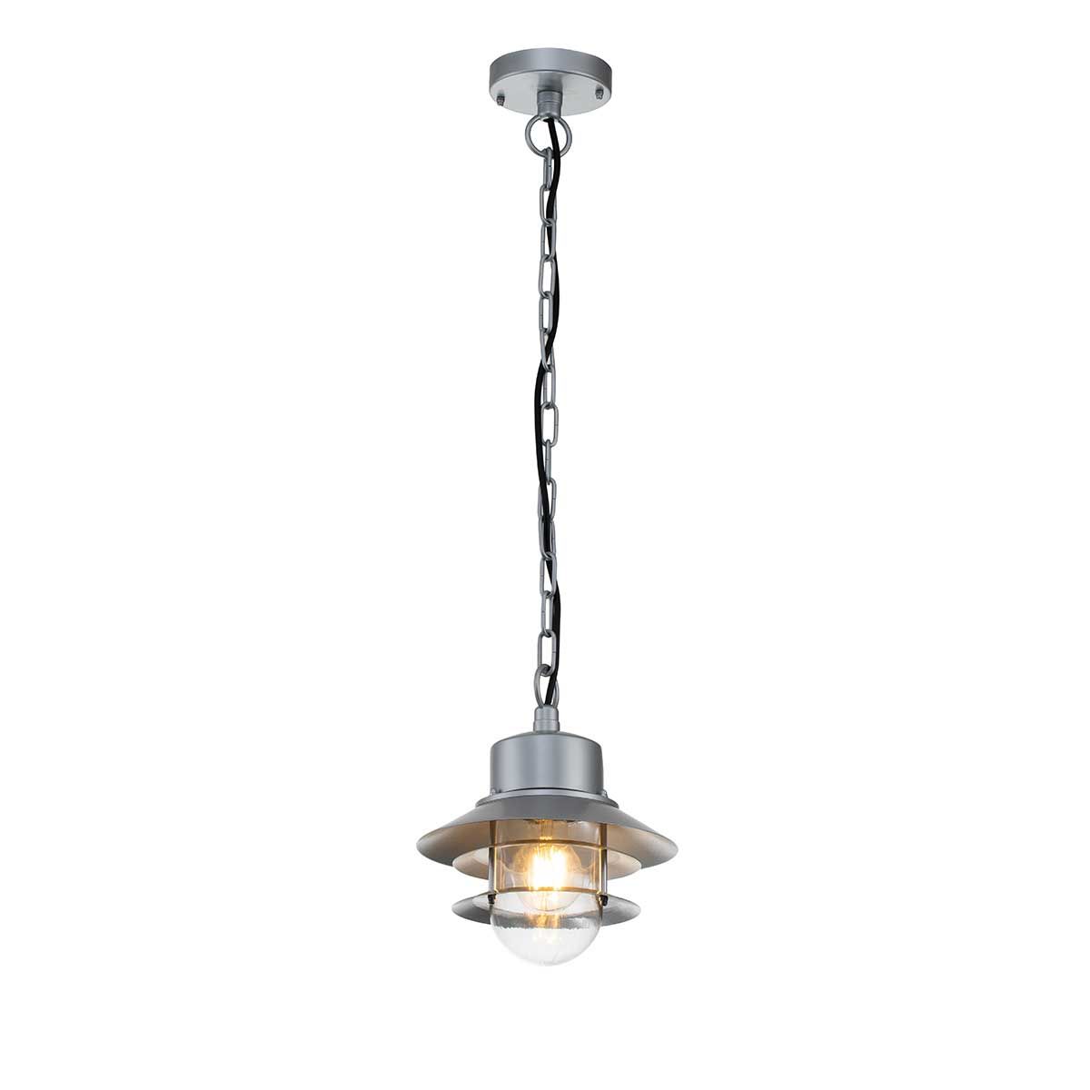 Elstead Copenhagen Single Chain Lantern - Silver