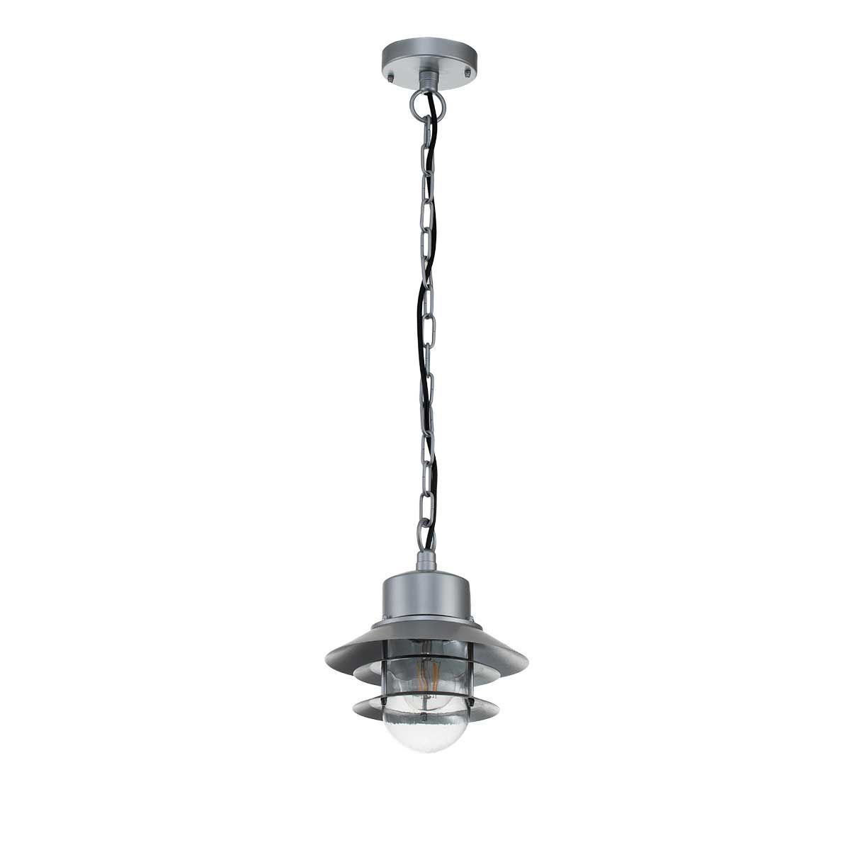 Elstead Copenhagen Single Chain Lantern - Silver