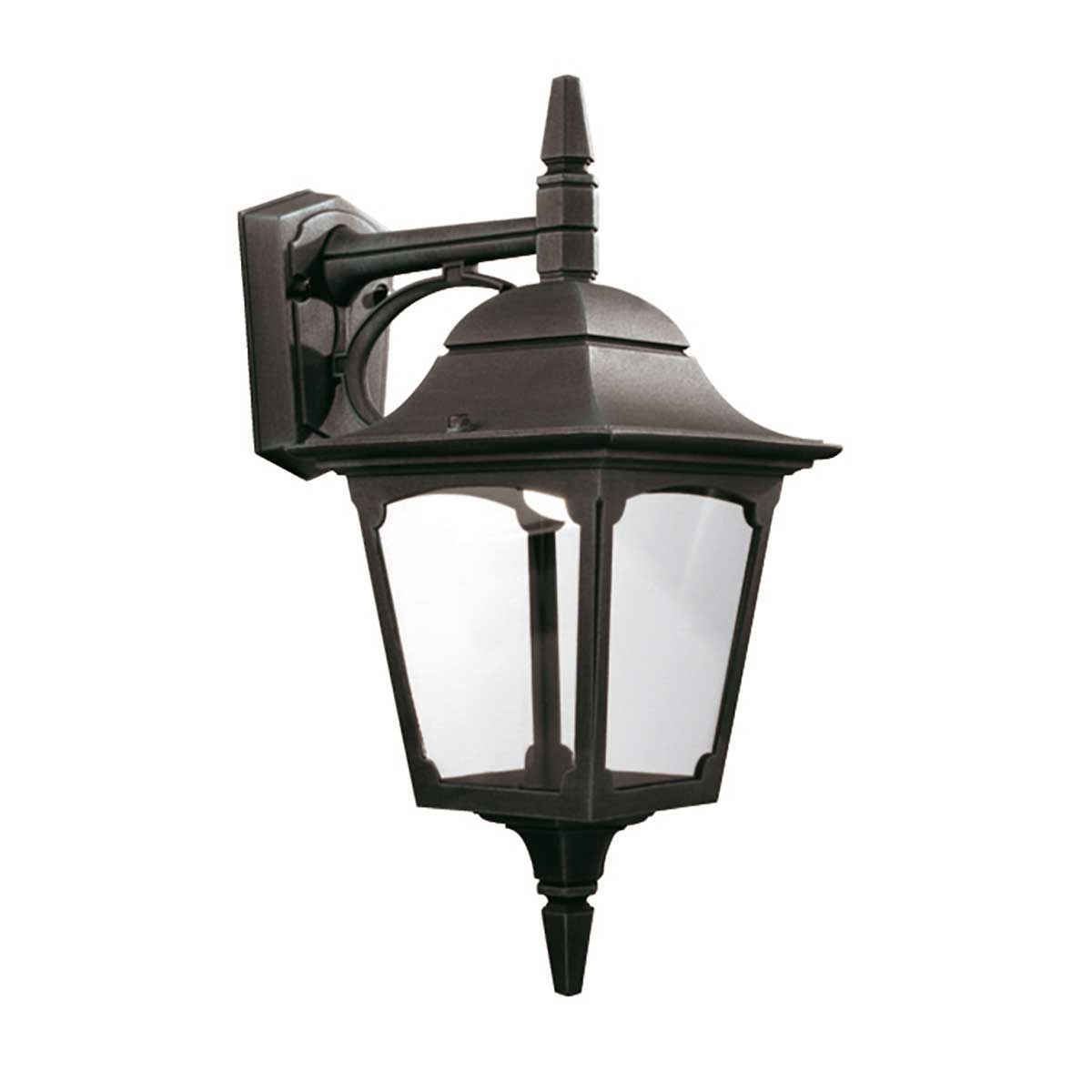 Elstead Chapel Single Down Wall Lantern - Black