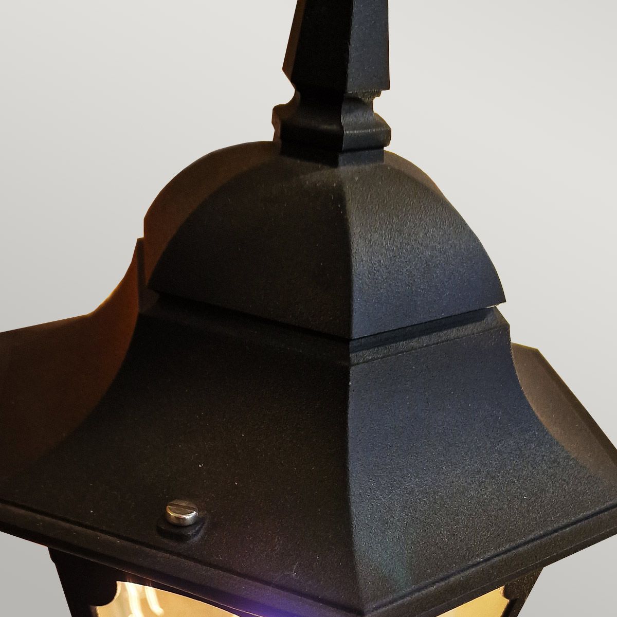 Elstead Chapel Single Pedestal Lantern - Black
