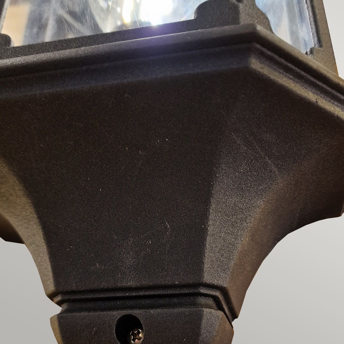 Elstead Chapel Single Small Half Lantern - Black