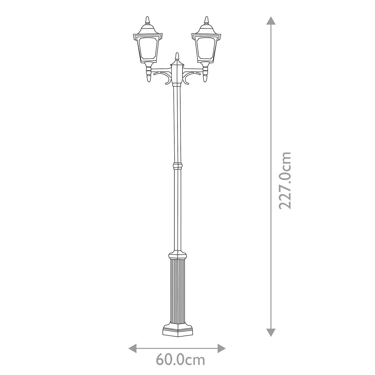 Elstead Chapel Twin Post - Black