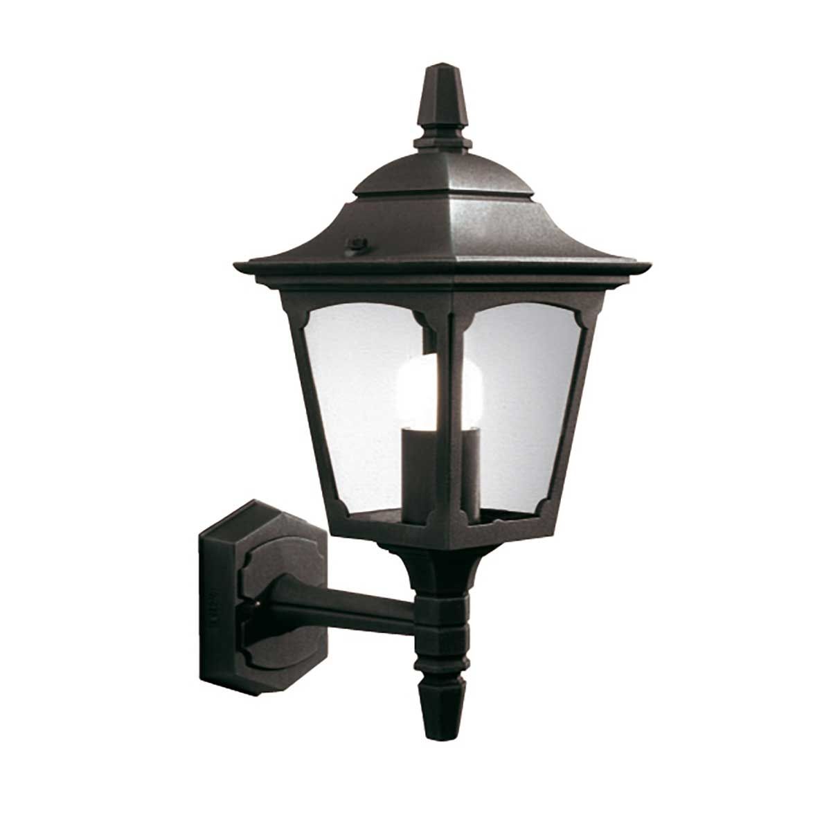 Elstead Chapel Mini Single Up Wall Lantern - Black