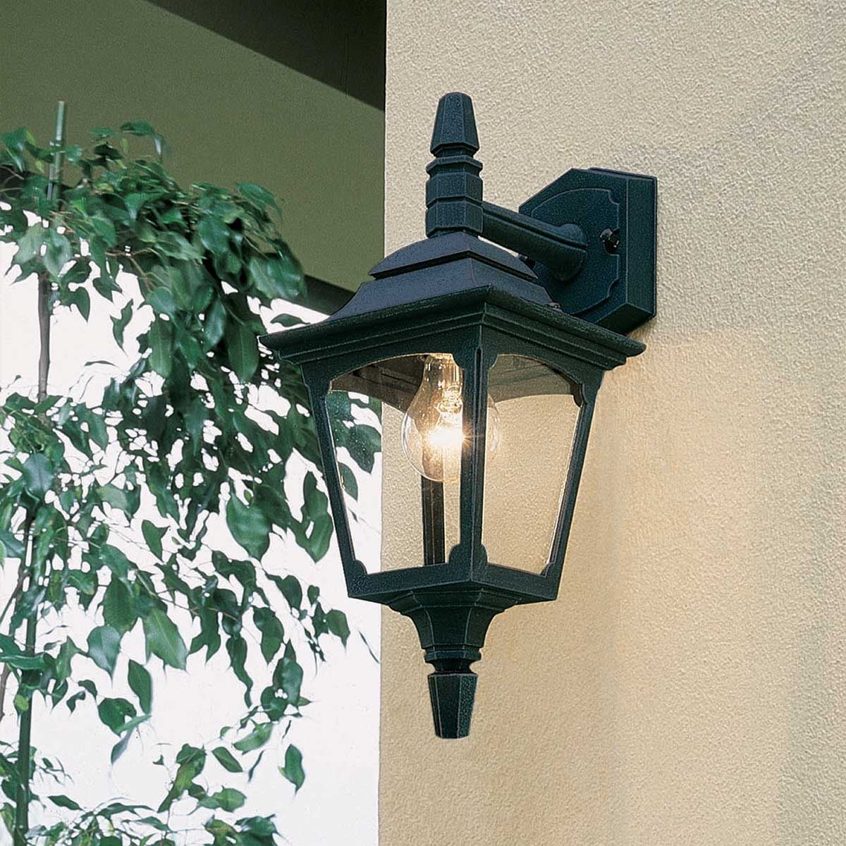 Elstead Chapel Mini Single Down Wall Lantern - Black