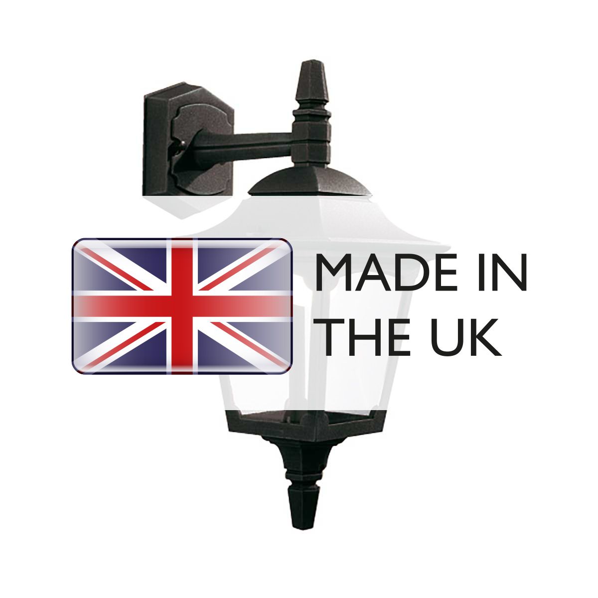 Elstead Chapel Mini Single Down Wall Lantern - Black