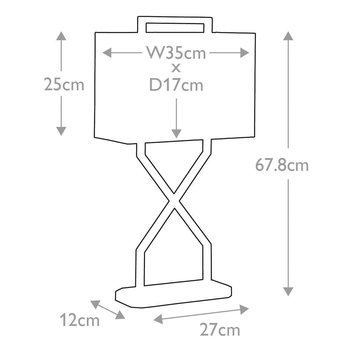 Elstead Cross Table Lamp - Polished Gold