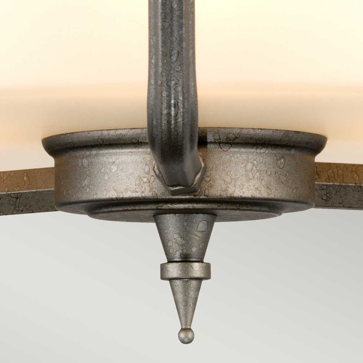 Elstead Crown 3 Light Semi-Flush/Pendant - Iron Gate