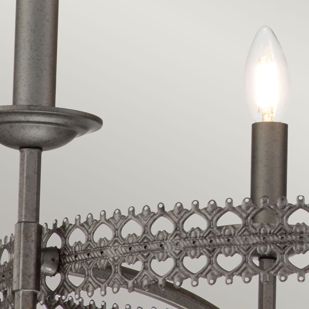 Elstead Crown 3 Light Chandelier - Iron Gate