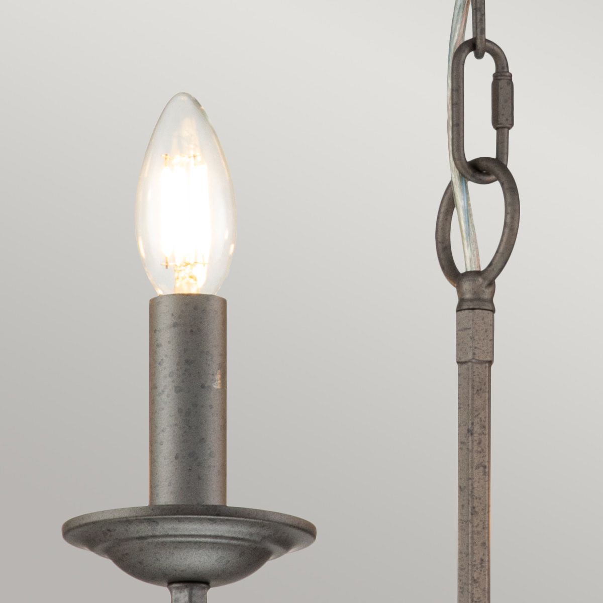 Elstead Crown 6 Light Chandelier - Iron Gate