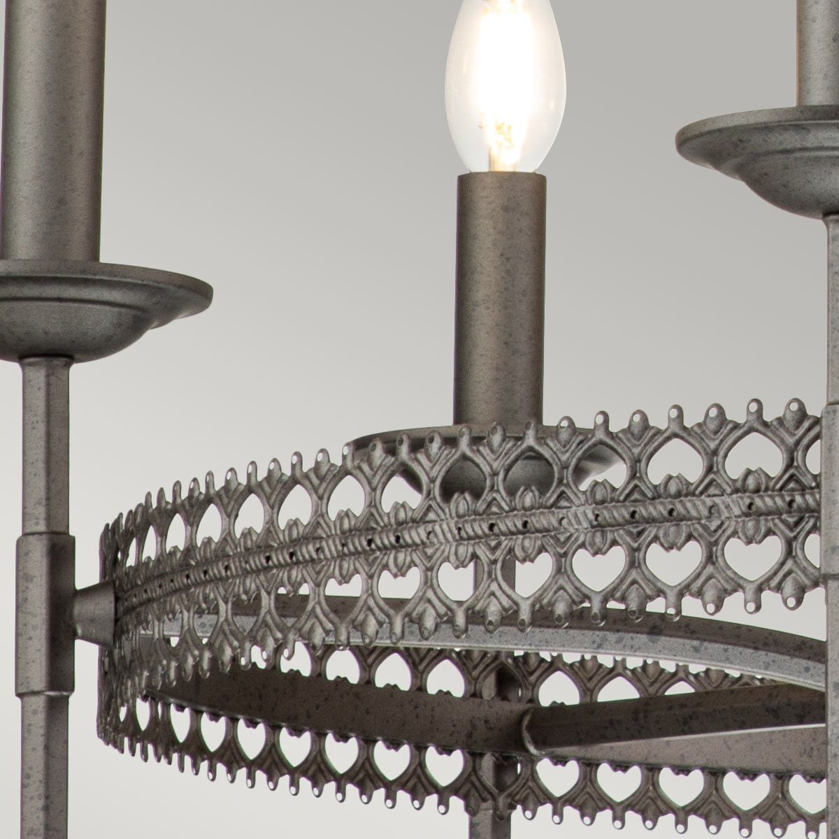 Elstead Crown 6 Light Chandelier - Iron Gate