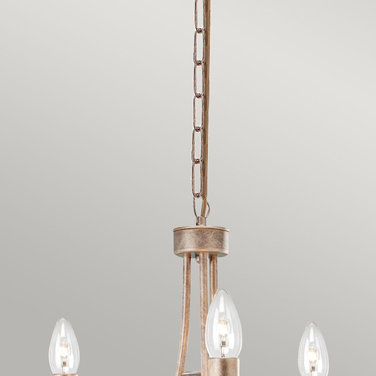 Elstead Christina 3 Light Chandelier - Silver & Gold