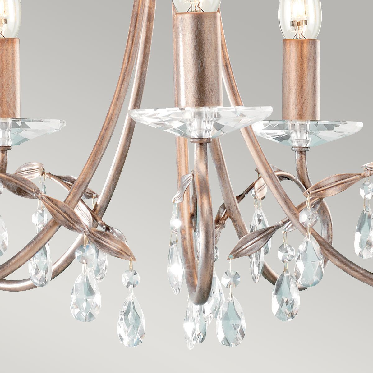Elstead Christina 5 Light Chandelier - Silver & Gold