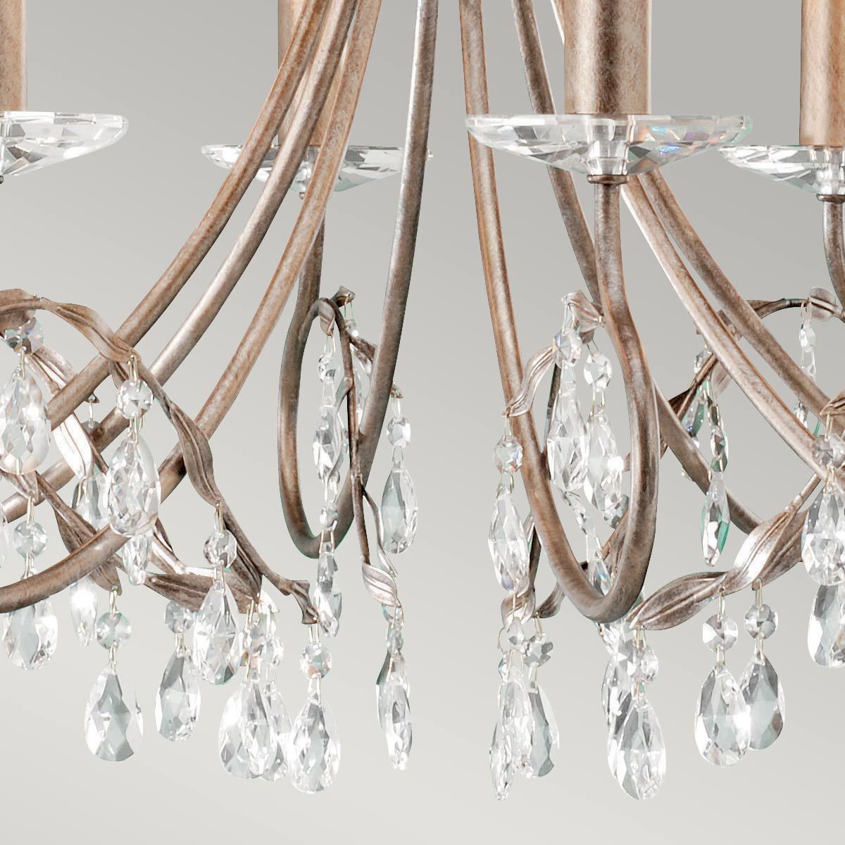 Elstead Christina 8 Light Chandelier - Silver & Gold