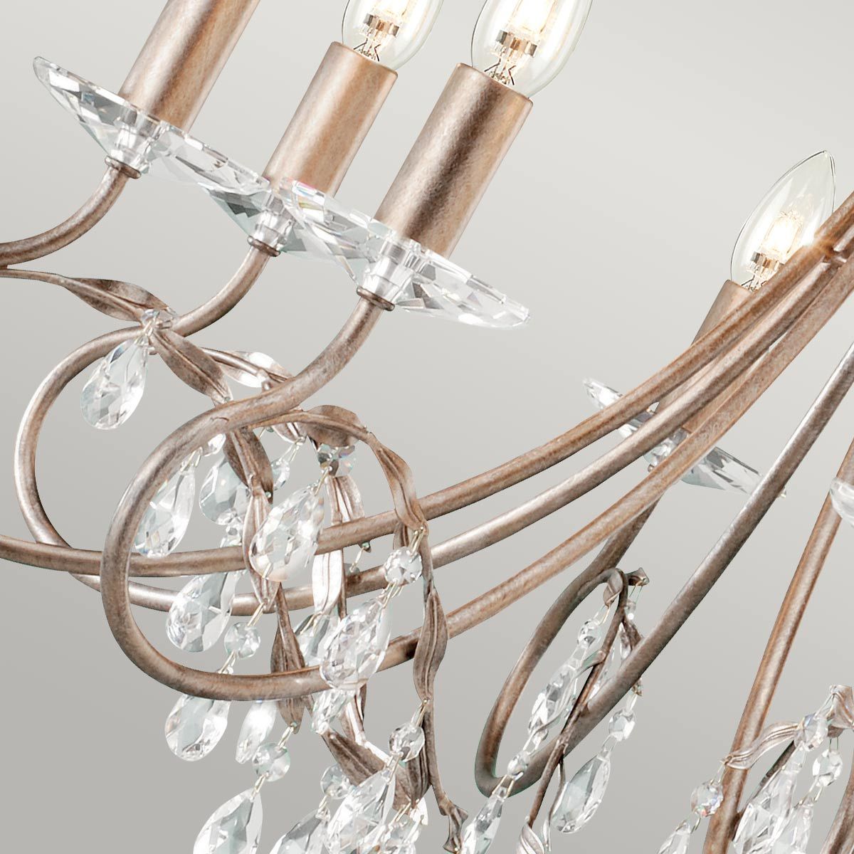 Elstead Christina 8 Light Chandelier - Silver & Gold