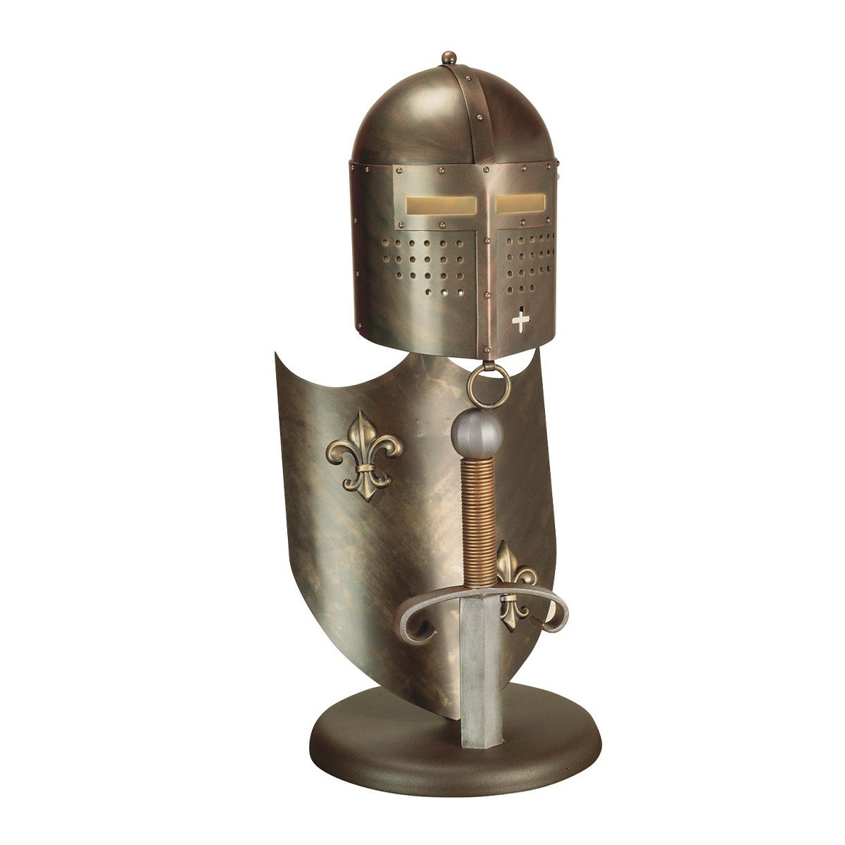 Elstead Crusader Single Table Lamp - Burnished Bronze