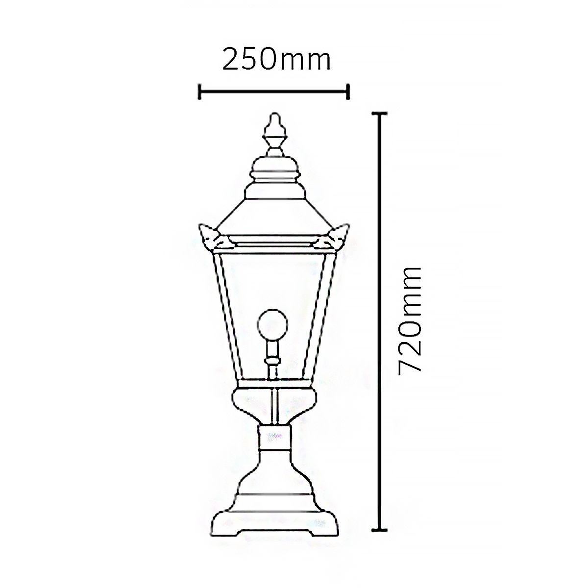 Norlys Chelsea Single Pedestal Lantern - Copper