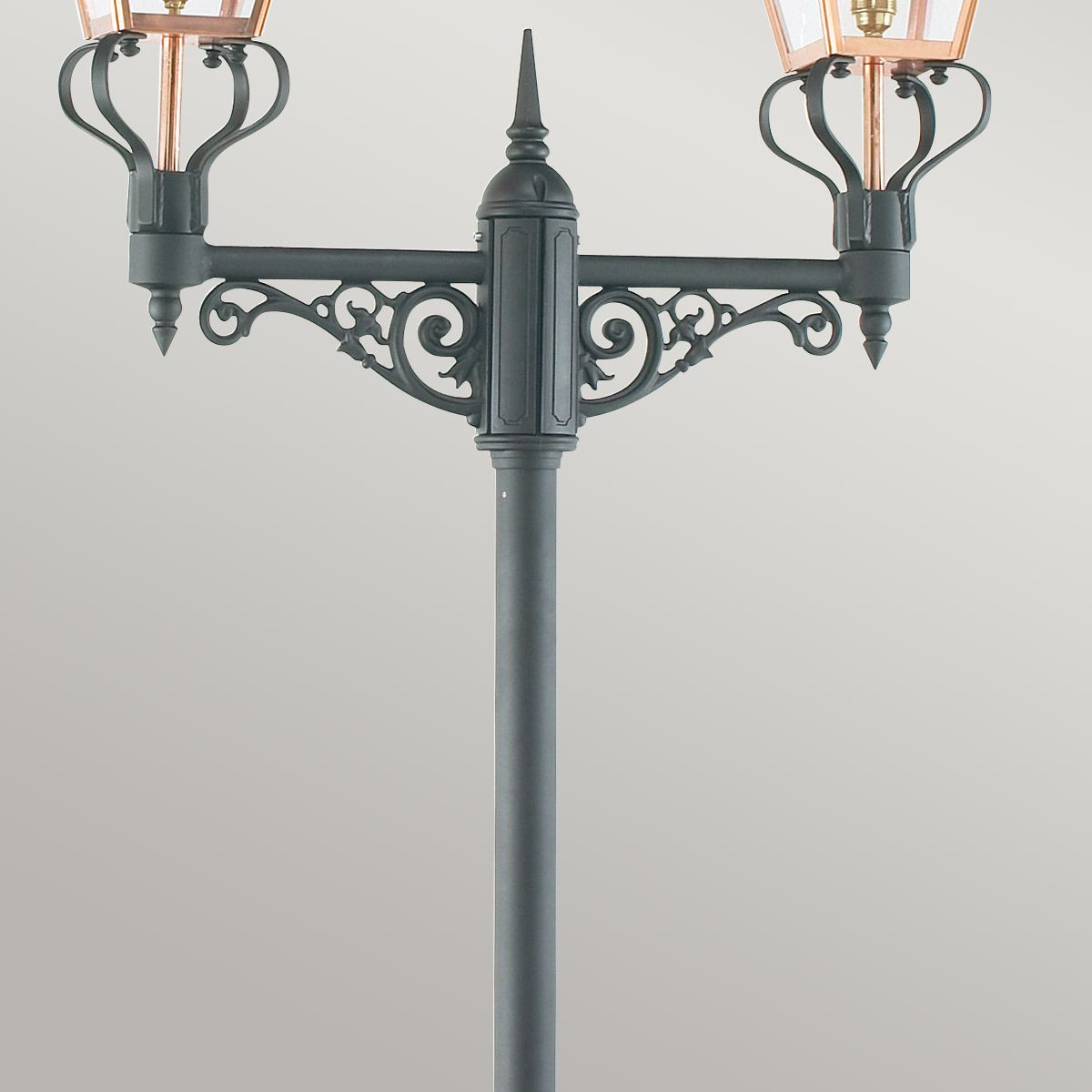 Norlys Chelsea Twin Head Lamp Post - Black & Copper