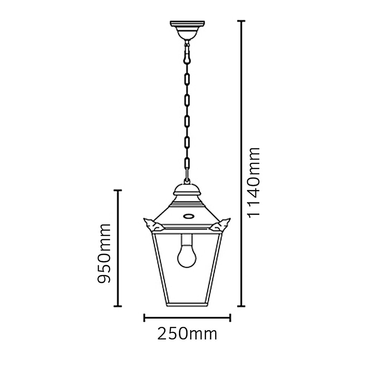 Norlys Chelsea Single Chain Lantern - Copper
