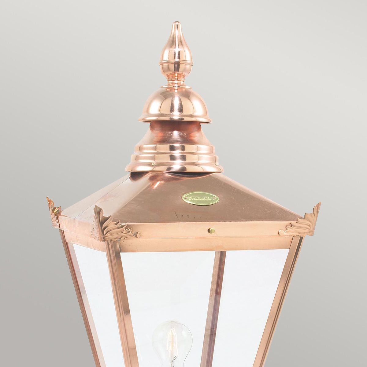 Norlys Chelsea Grande Single Lamp Post - Copper - Head Only