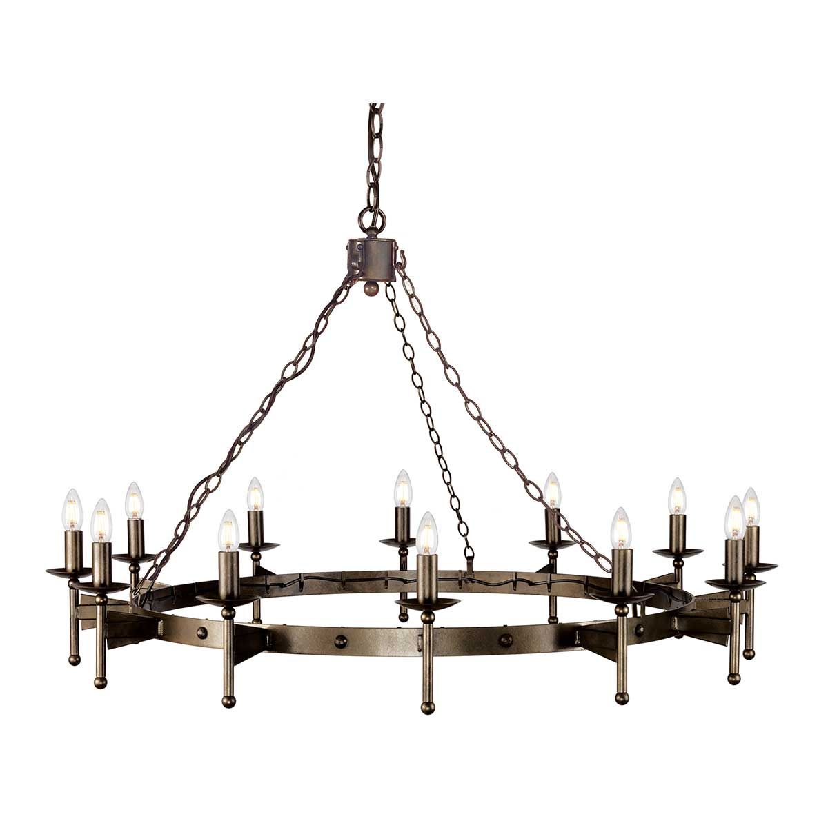 Elstead Cromwell 12 Light Chandelier - Old Bronze