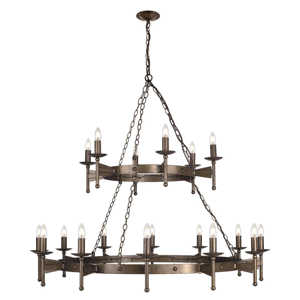 Elstead Cromwell 18 Light Chandelier - Old Bronze