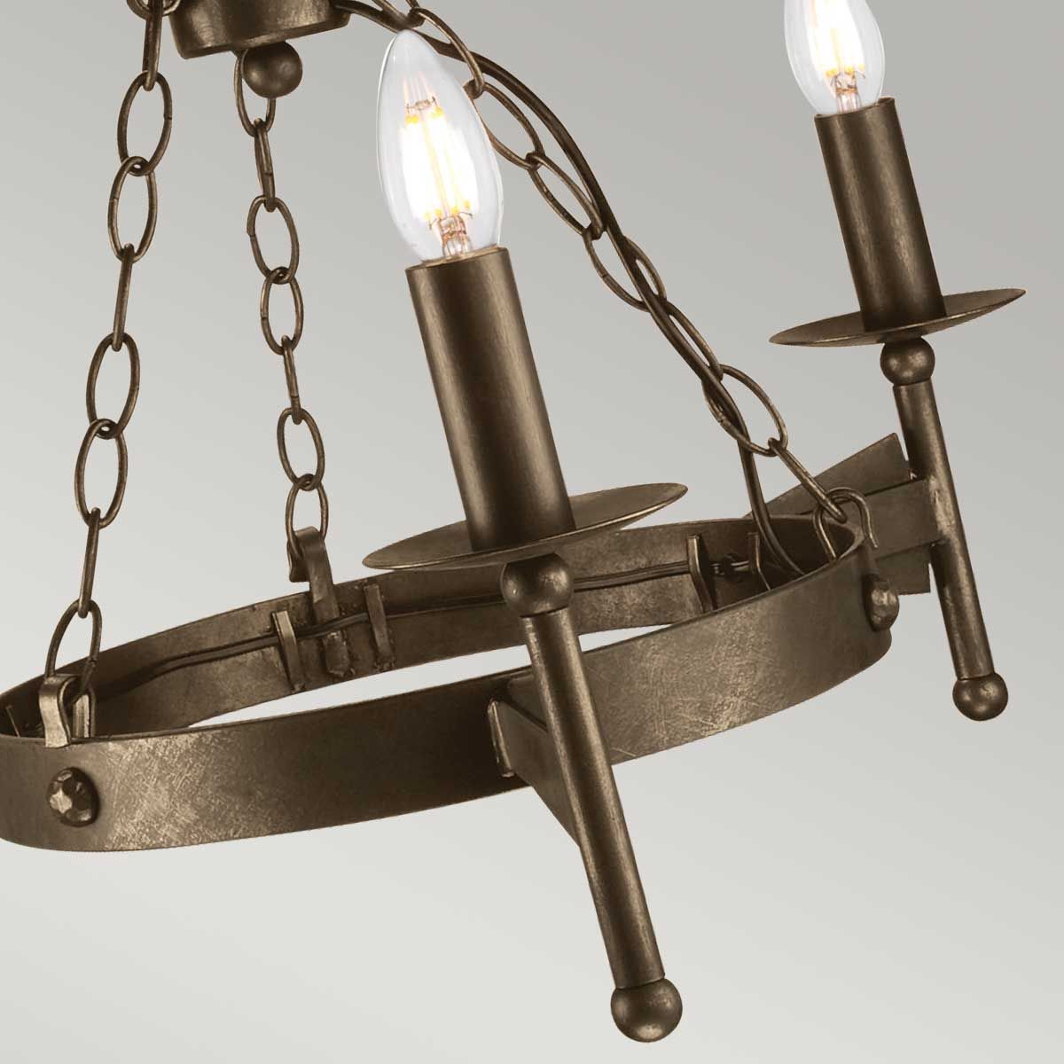 Elstead Cromwell 3 Light Chandelier - Old Bronze