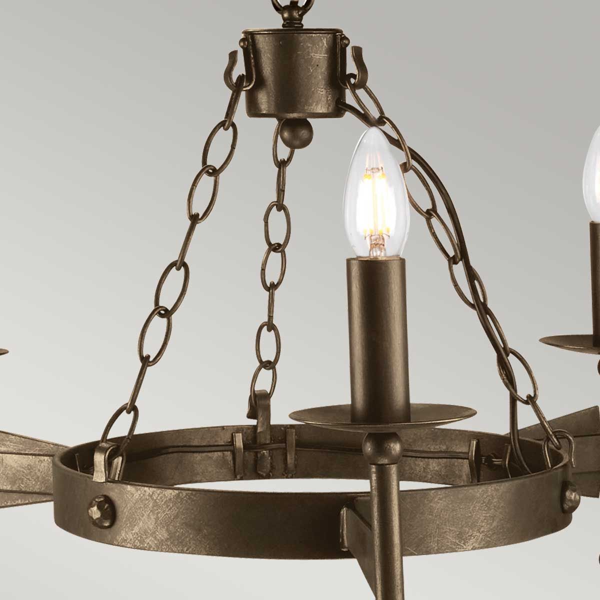 Elstead Cromwell 3 Light Chandelier - Old Bronze