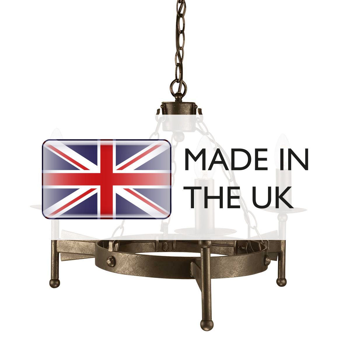 Elstead Cromwell 3 Light Chandelier - Old Bronze