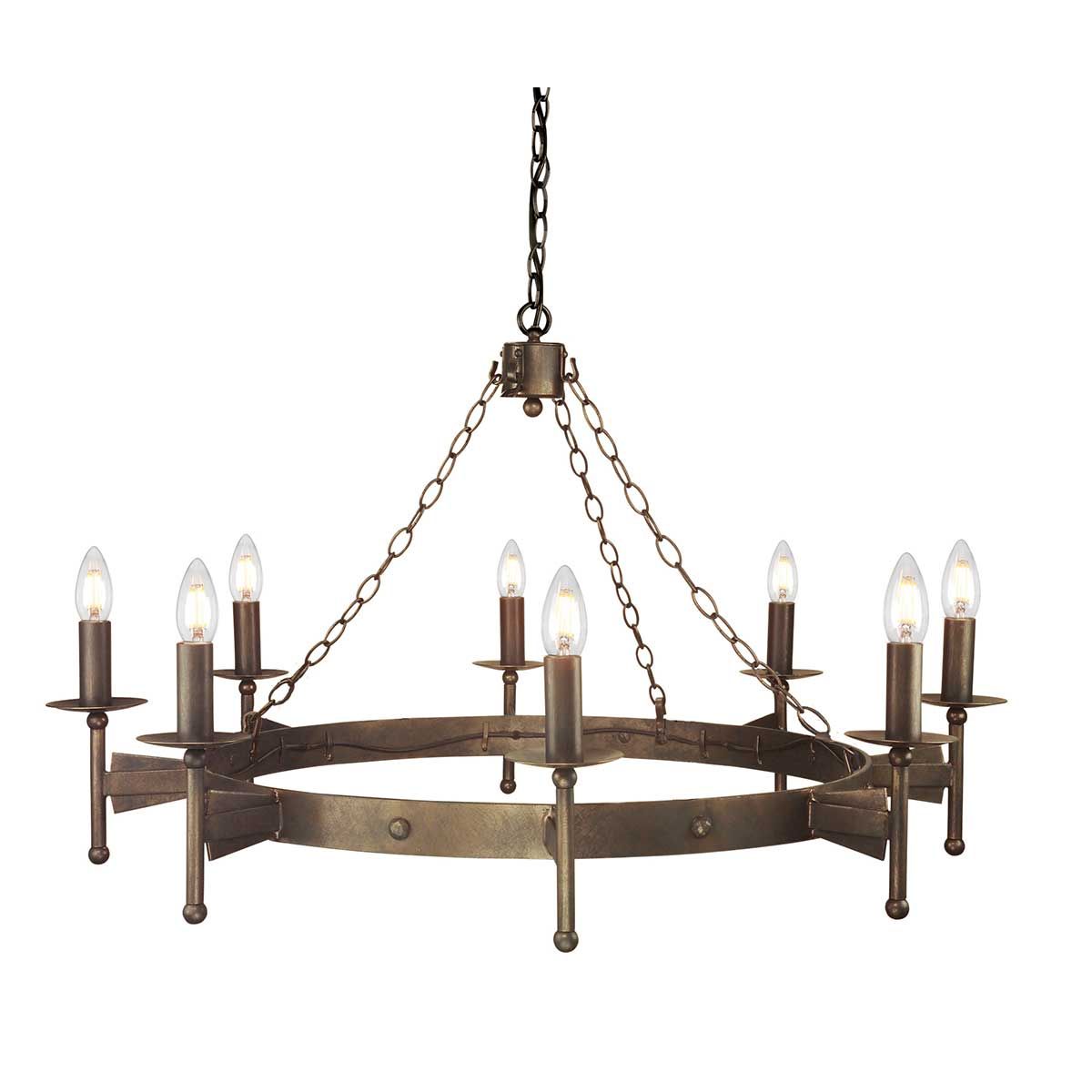 Elstead Cromwell 8 Light Chandelier - Old Bronze