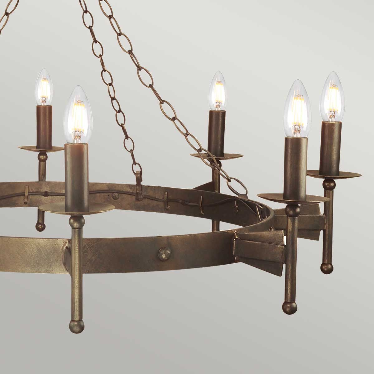Elstead Cromwell 8 Light Chandelier - Old Bronze