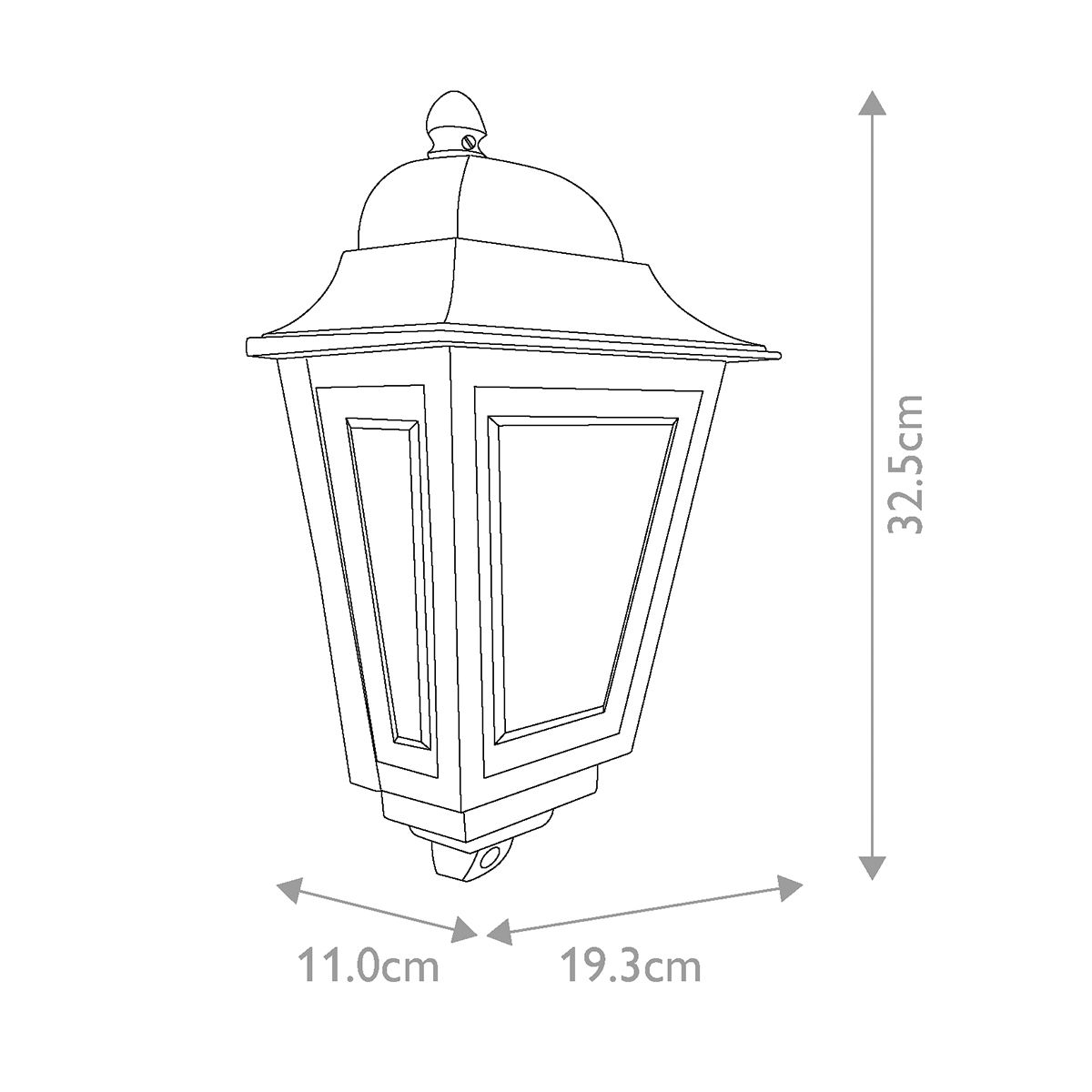 Elstead Deco Lane 1 Light Half Wall Lantern - Bronze