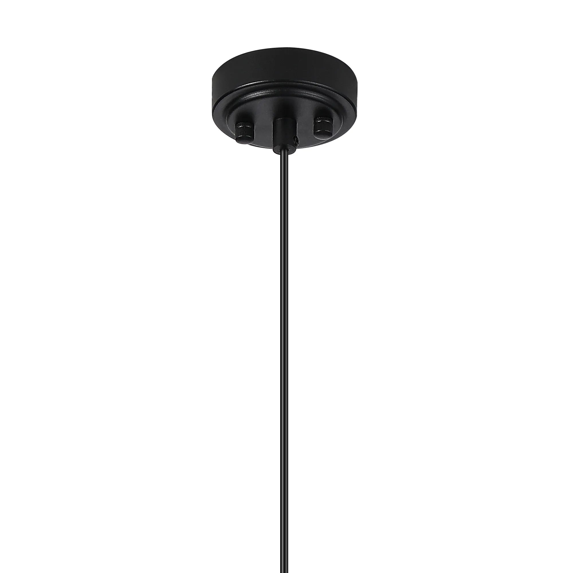Dene Pendant 1 Light - IP44 Satin Black & Clear Ribbed Round Glass