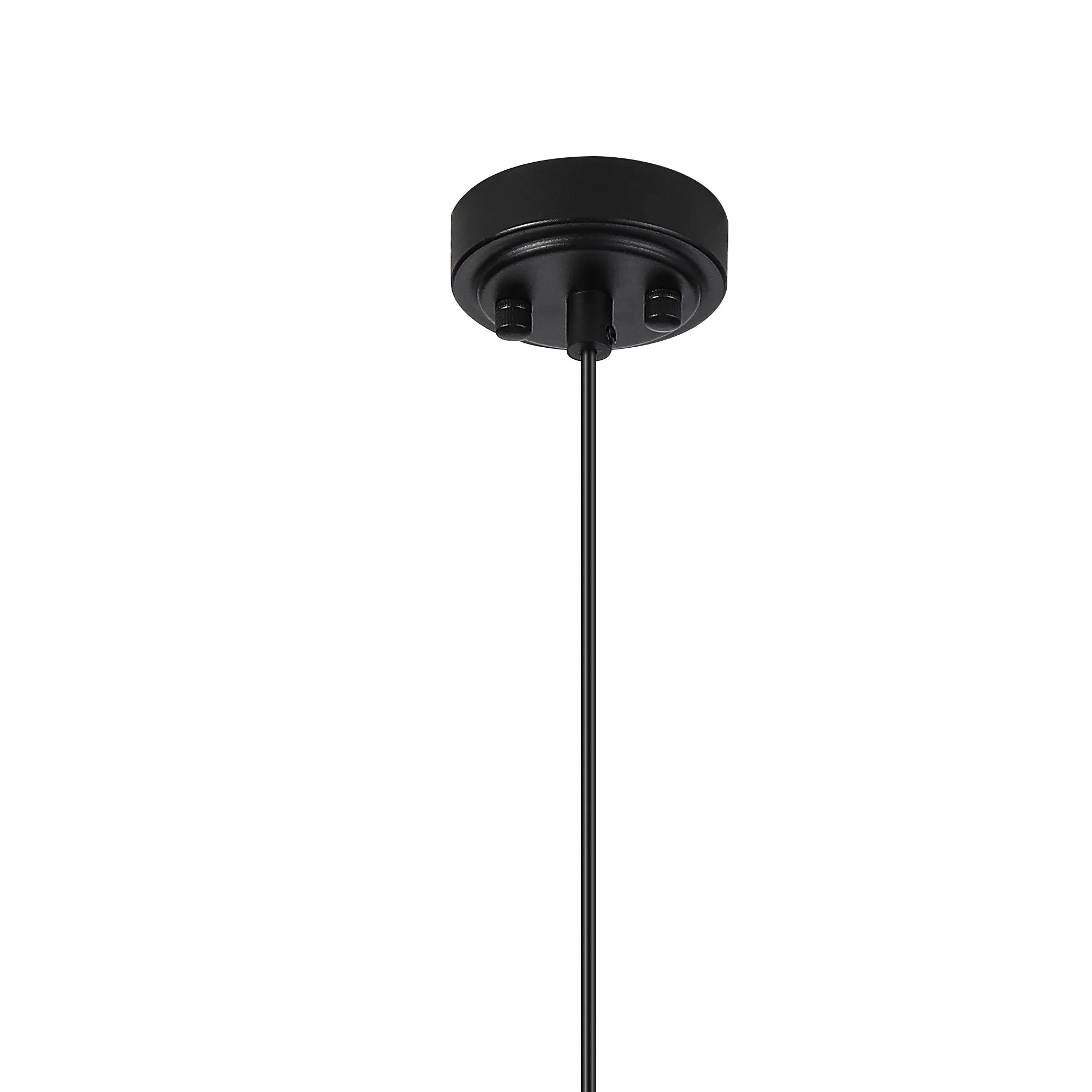 Dene Pendant 1 Light - IP44 Satin Black & Brown & White Round Marble Effect Glass