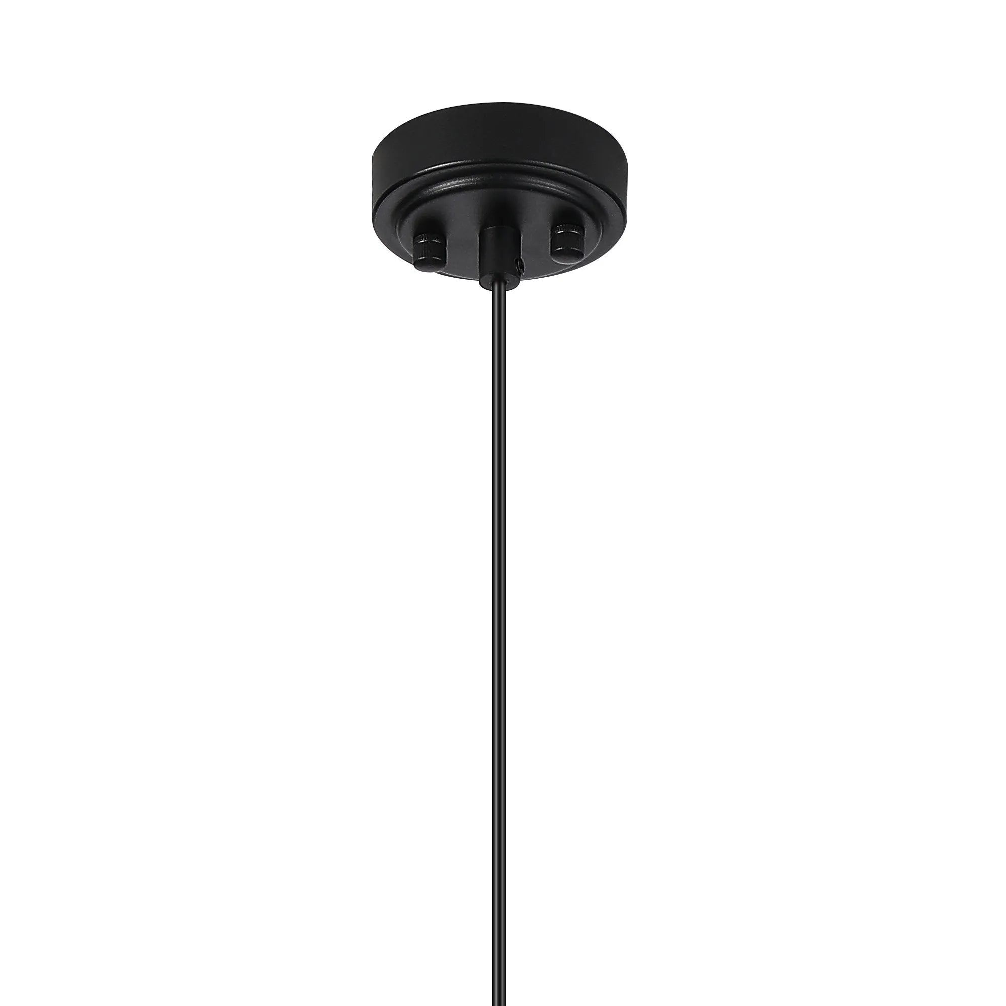 Dene Pendant 1 Light - IP44 Satin Black & Grey & White Round Marble Effect Glass