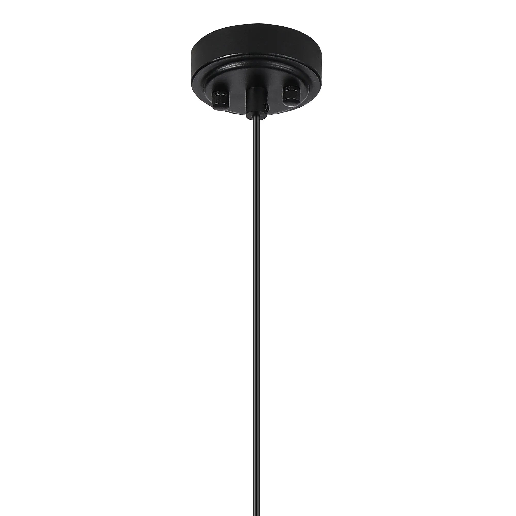 Dene Pendant 1 Light - IP44 Satin Black & Clear Cross Pattern Round Glass