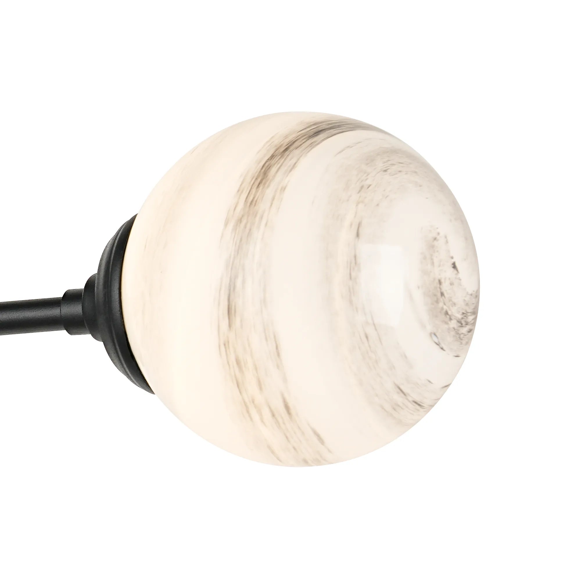 Dene Ceiling & Wall Light - Linear 2 Light - IP44 Satin Black & Grey","White Round Marble Effect Glass