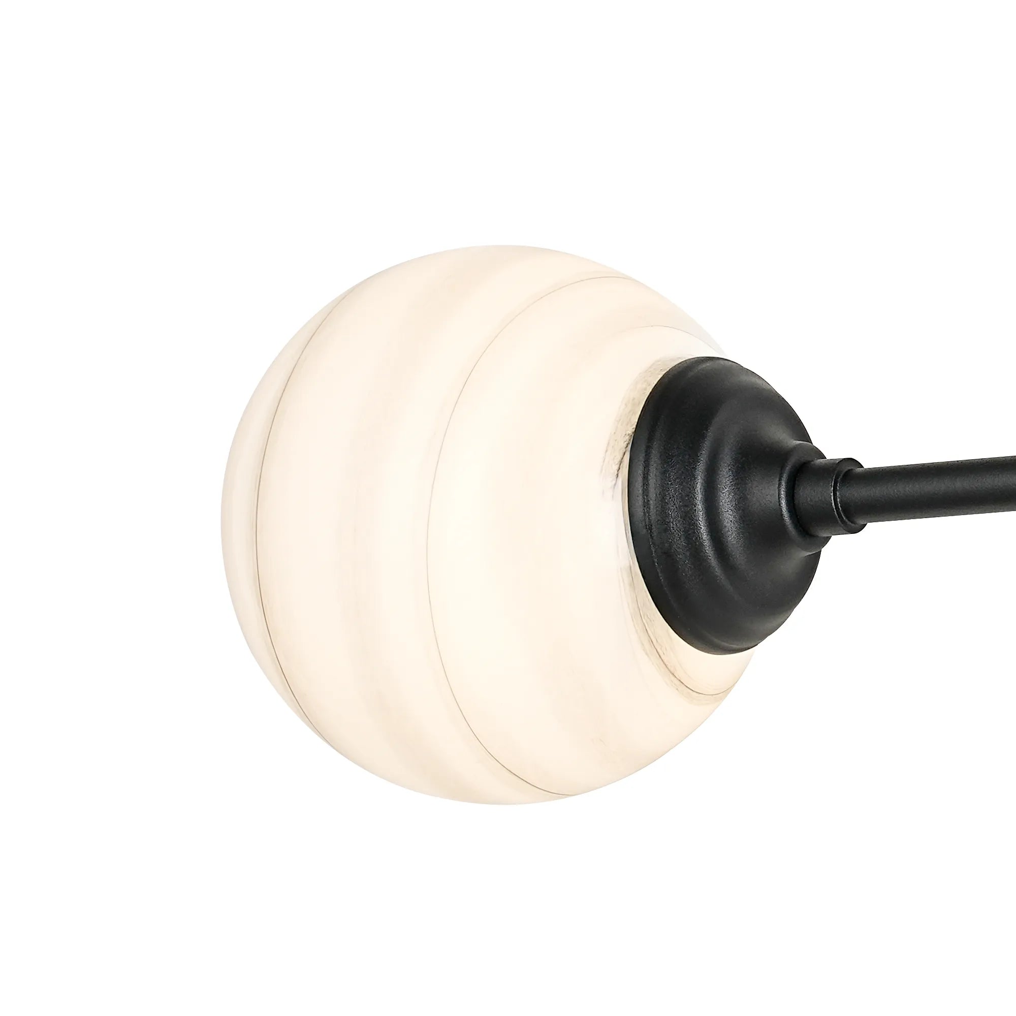 Dene Ceiling & Wall Light - Linear 2 Light - IP44 Satin Black & Grey","White Round Marble Effect Glass