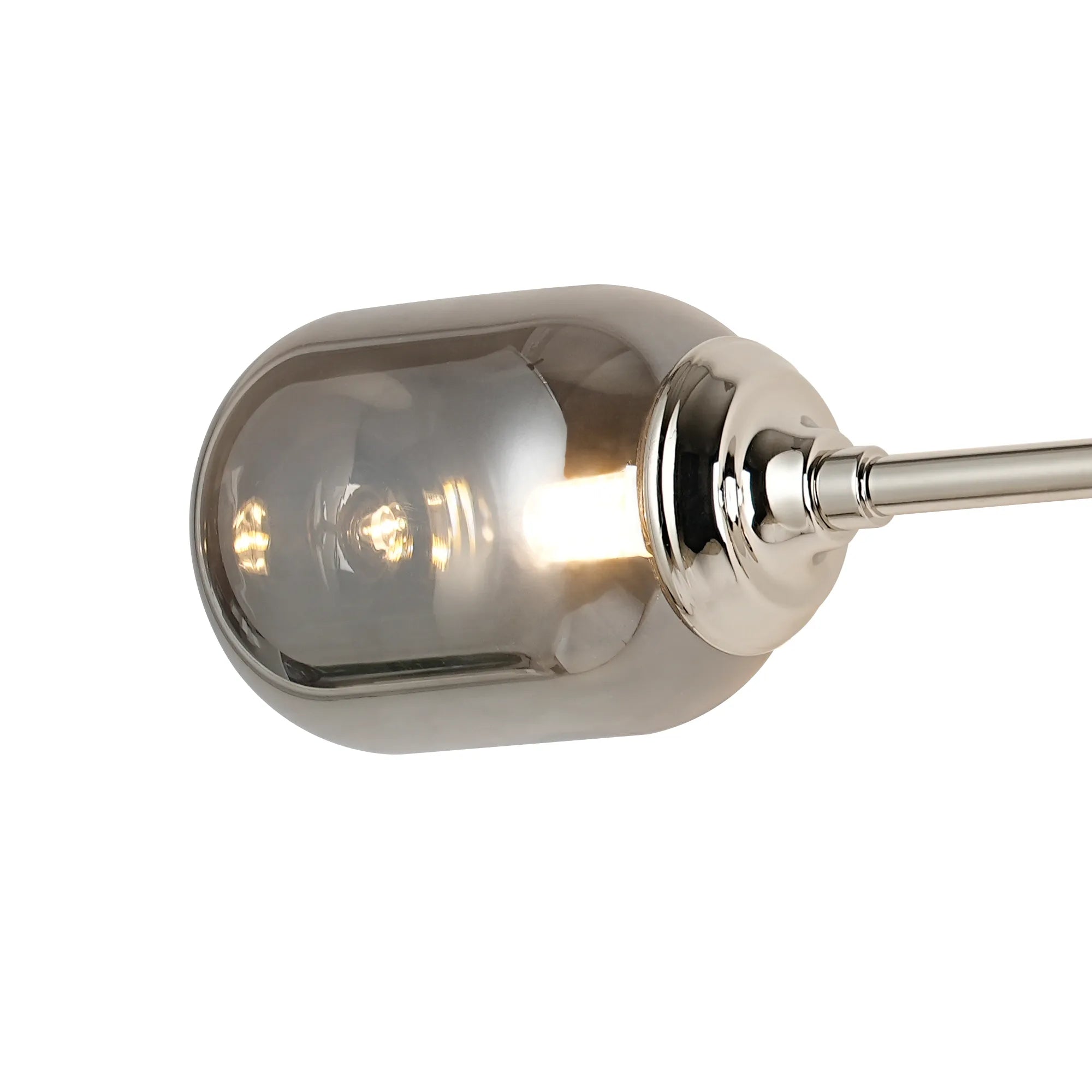 Dene Ceiling & Wall Light - Linear 2 Light - IP44 Nickel & Glass Smooth Tubular Glass