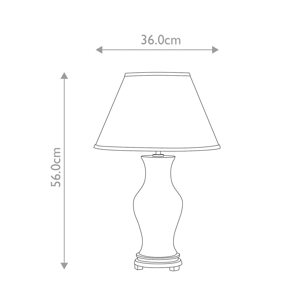 Elstead Majin Jar 1 Light Table Lamp -  Oxblood Red with Polycotton shade